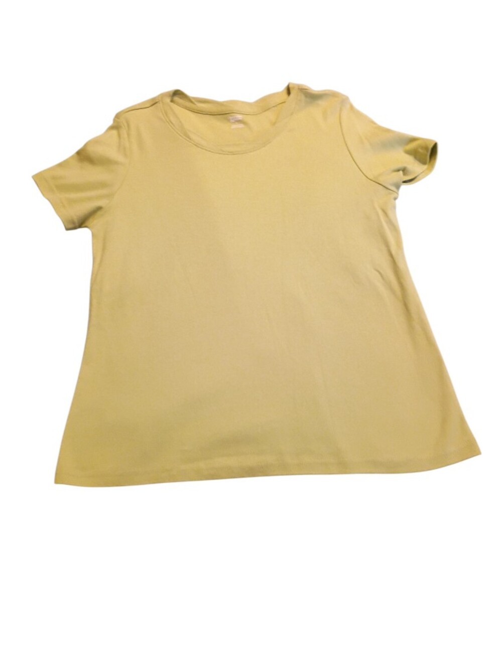 EUC 2/$10 Relaxed Short-Sleeve Tee in Green Scalloped Crewneck Shirt Top
